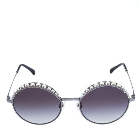 chanel round pearl sunglasses|chanel knockoff sunglasses with pearls.